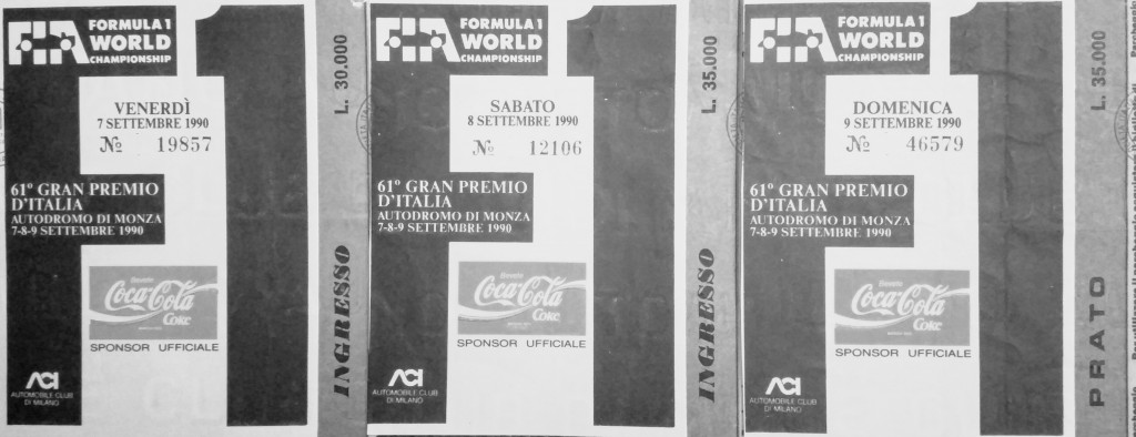Ticket Monza F1 1990