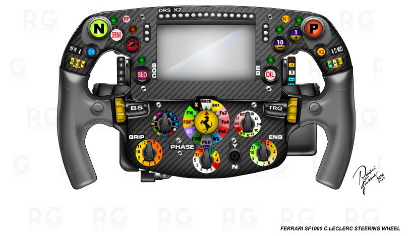 F1, Ferrari SF1000: Le differenze fra i volanti di Vettel e Leclerc