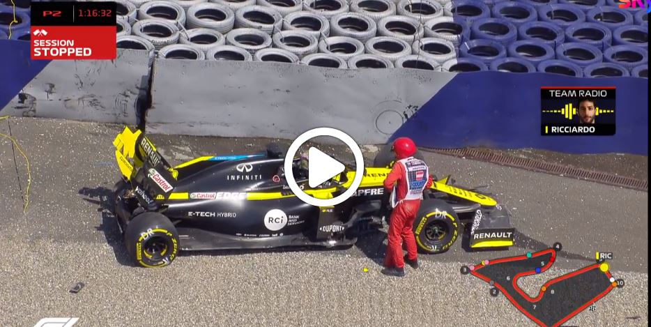 GP Stiria, incidente Ricciardo nelle prove libere: il 