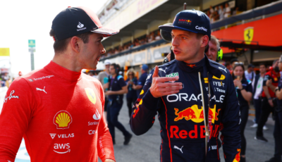 Leclerc e Verstappen (Gp Spagna f1 2022) - Photo by Mark Thompson/Getty Images