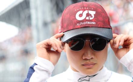 Yuki Tsunoda of Japan and Scuderia AlphaTauri prepares to drive on the grid during the F1 Grand Prix of Miami at the Miami International Autodrome on May 08, 2022 in Miami, Florida. (Photo by Peter Fox/Getty Images)