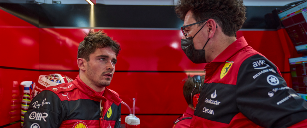 Ferrari: Charles Leclerc e Mattia Binotto