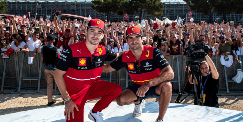 Leclerc, Sainz e i tifosi Ferrari
