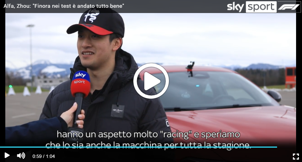 F1, Zhou (Alfa Romeo): "Abbiamo migliorato tutti i punti deboli " [ VIDEO ]