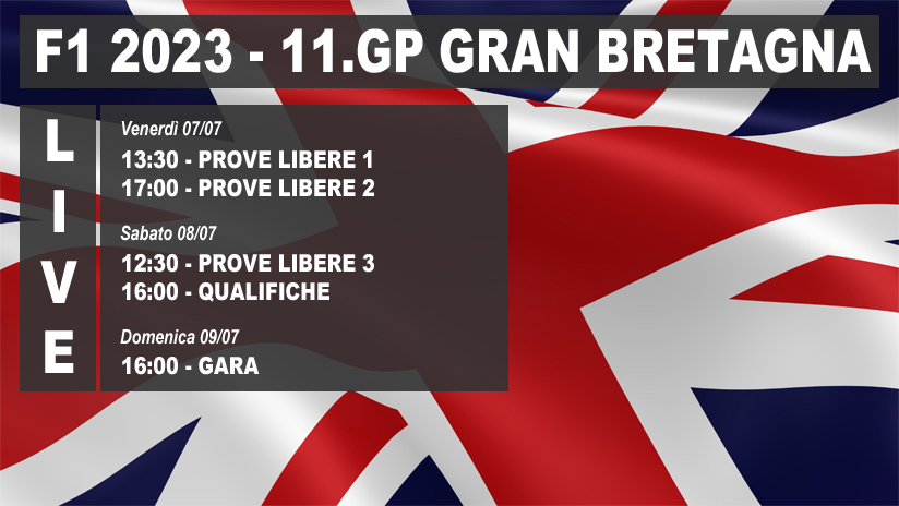 F1, GP GRAN BRETAGNA 2023 - DIRETTA