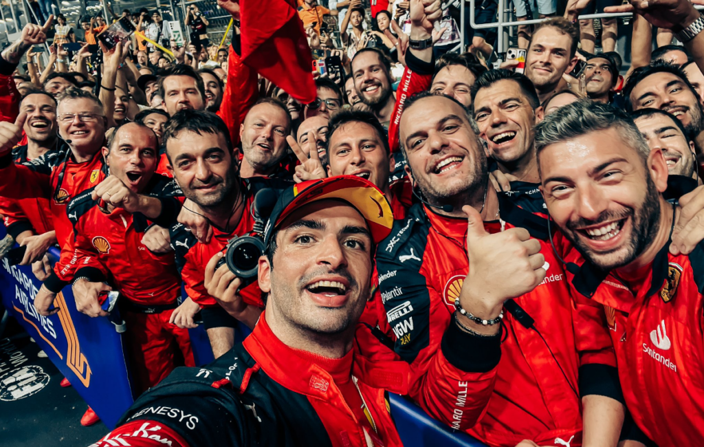 Carlos Sainz, vincitore del Gp di Singapore F1 2023