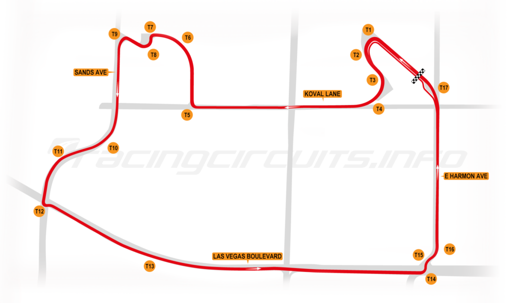 Circuito di Las Vegas (USA) - racingcircuits.info